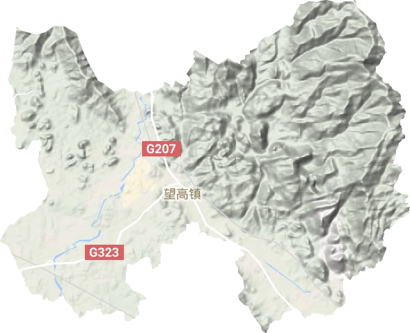 望高镇地形地图