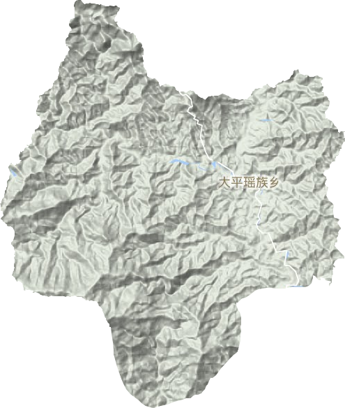 大平瑶族乡地形地图