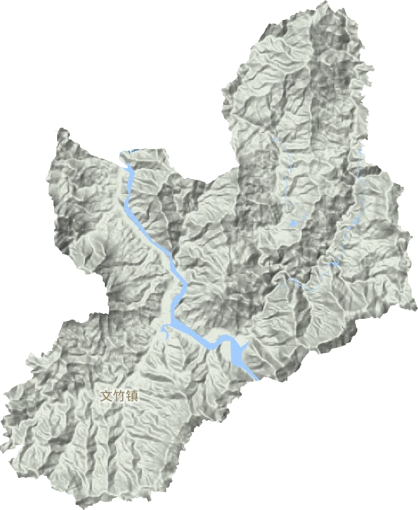 文竹镇地形地图