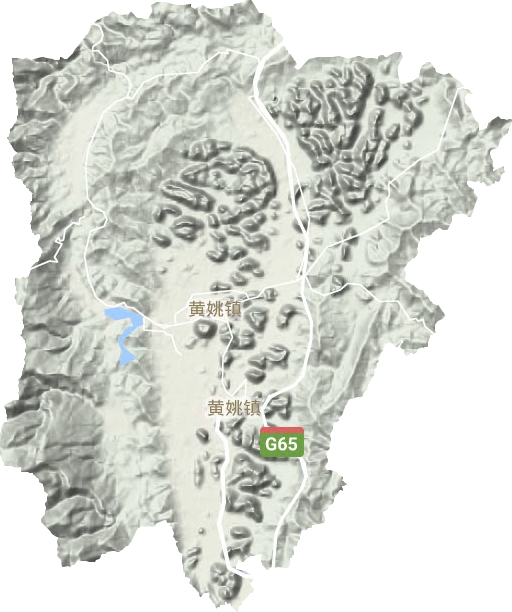 黄姚镇地形地图