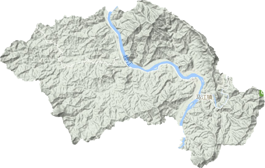 马江镇地形地图