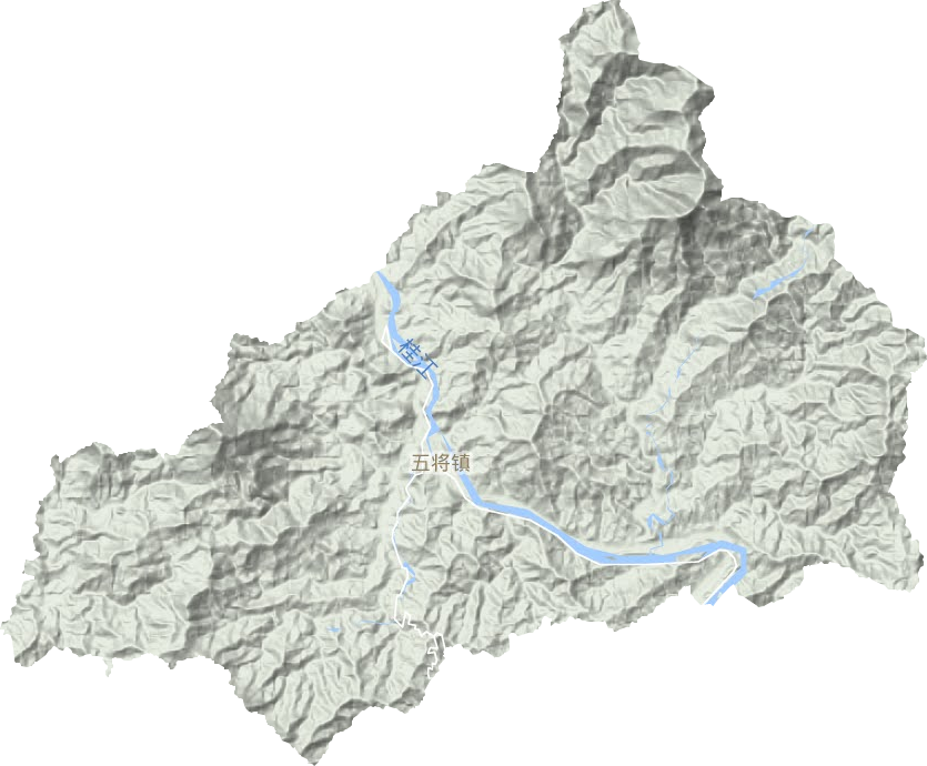 五将镇地形地图