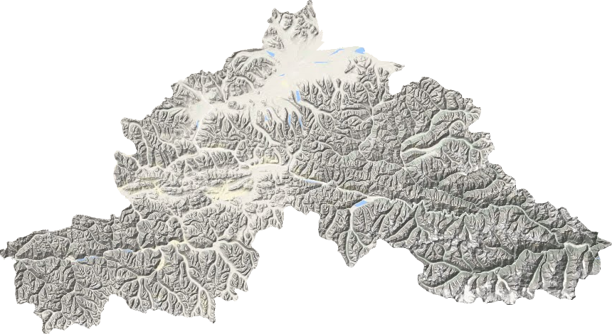 嘉黎县地形地图
