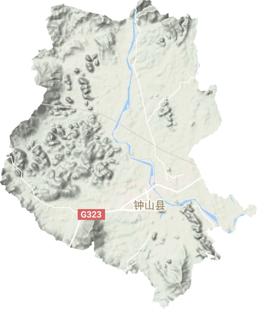 钟山镇地形地图