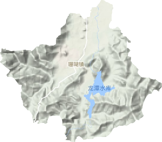 珊瑚镇地形地图