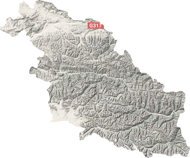 比如县地形地图
