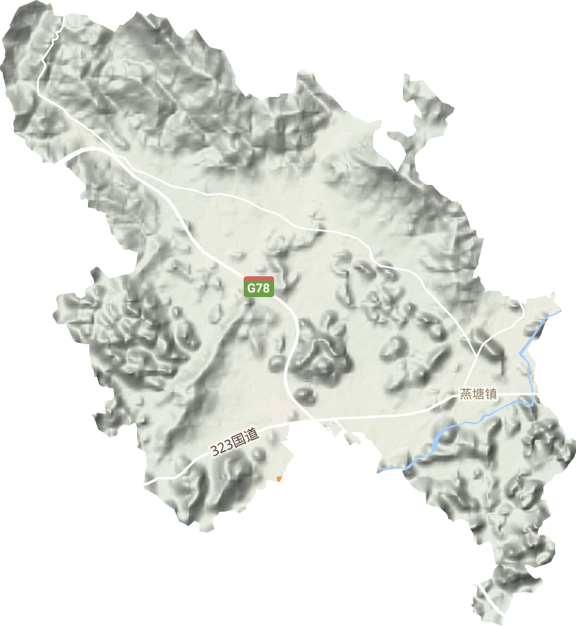 燕塘镇地形地图