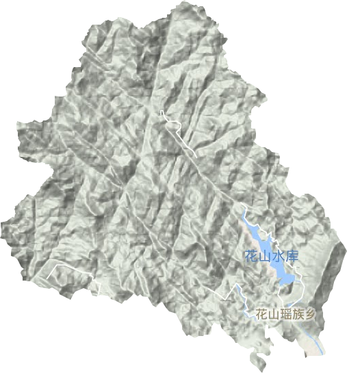 花山瑶族乡地形地图
