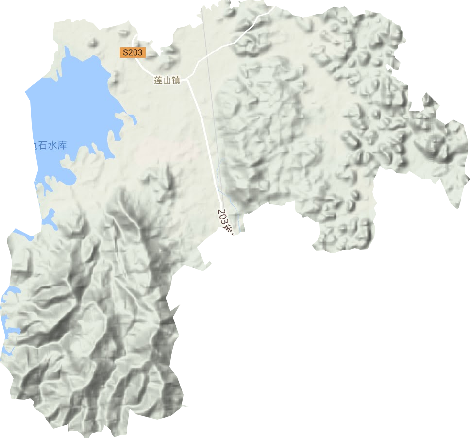 莲山镇地形地图