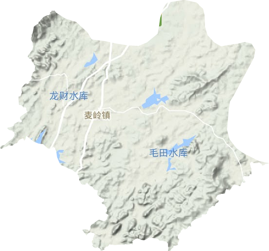 麦岭镇地形地图