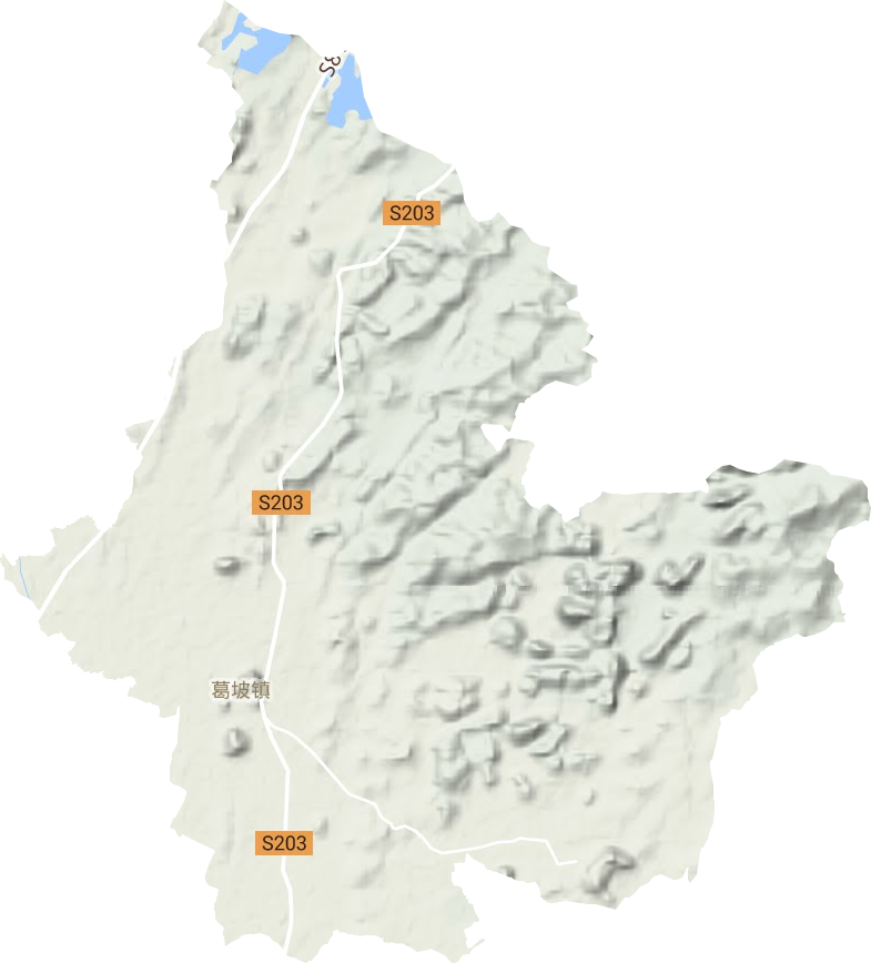 葛坡镇地形地图