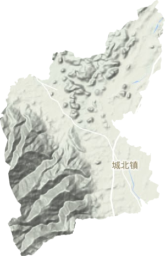 城北镇地形地图