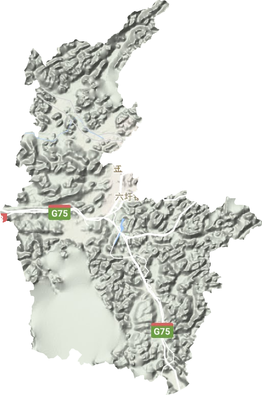 六圩镇地形地图