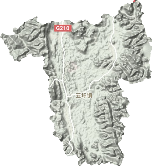五圩镇地形地图