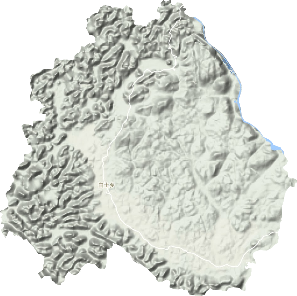 白土乡地形地图