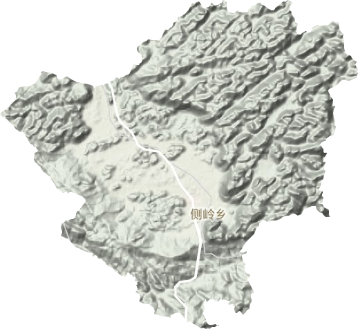 侧岭乡地形地图