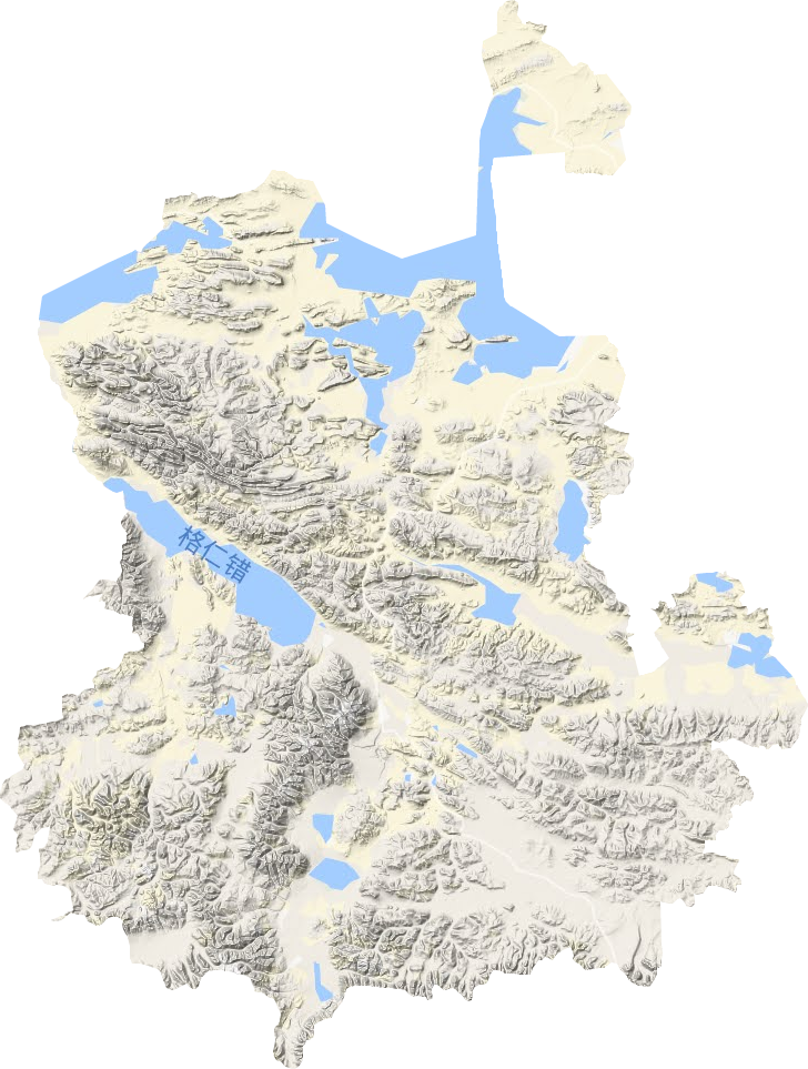 申扎县地形地图