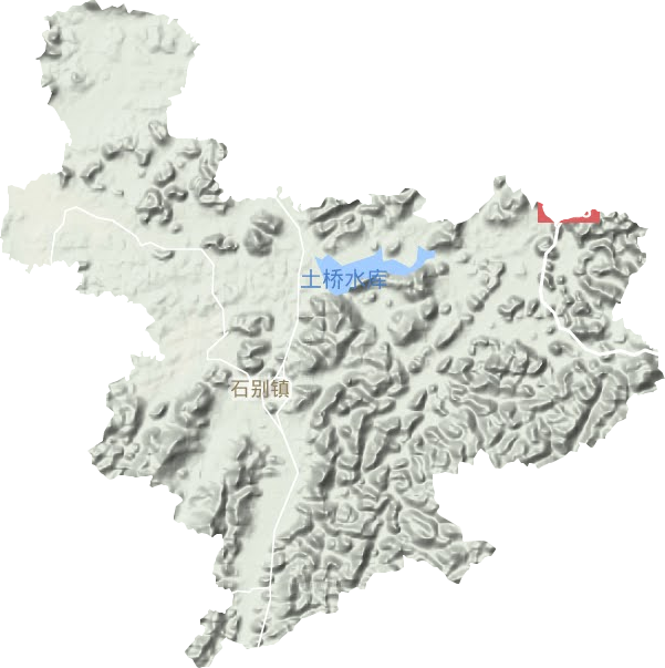 石别镇地形地图