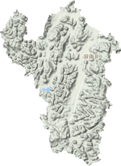 屏南乡地形地图