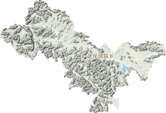 北牙瑶族乡地形地图