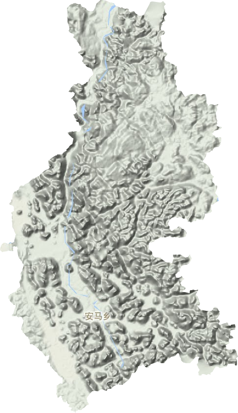 安马乡地形地图