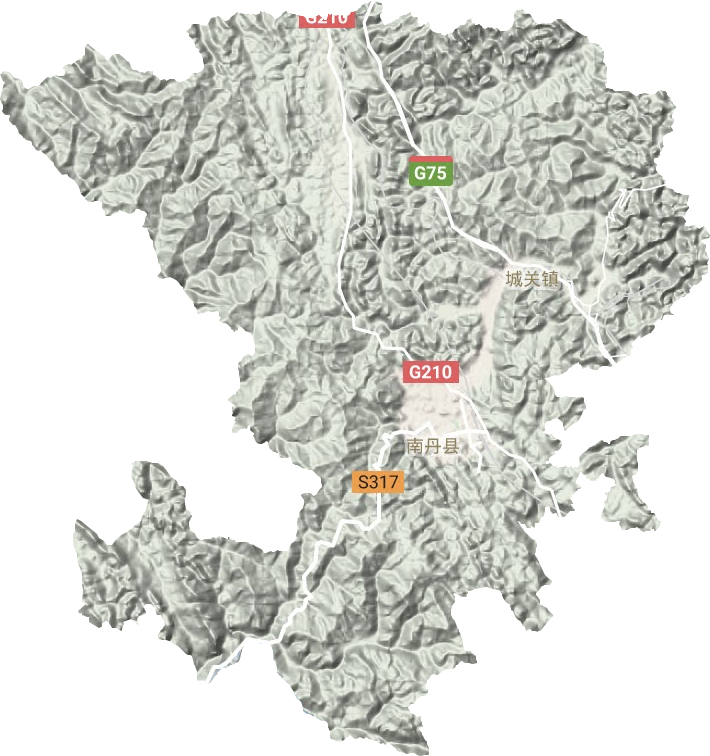 城关镇地形地图