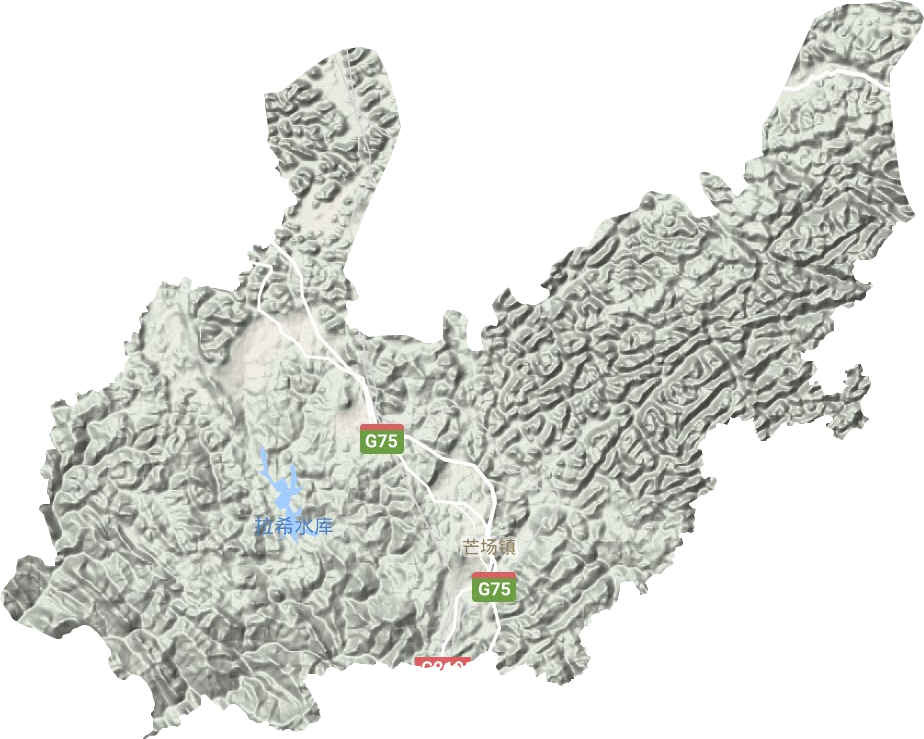 芒场镇地形地图