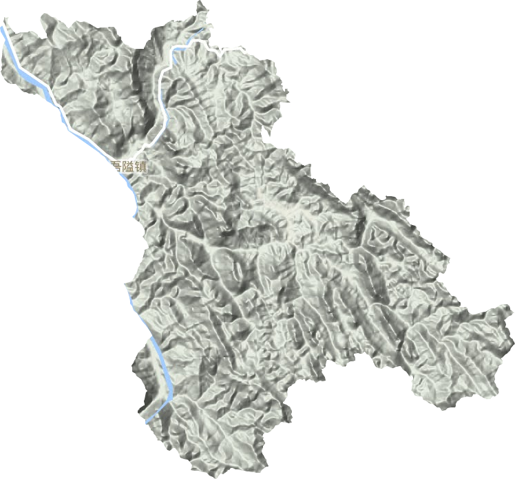 吾隘镇地形地图