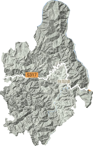 向阳镇地形地图