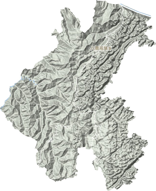 八腊瑶族乡地形地图