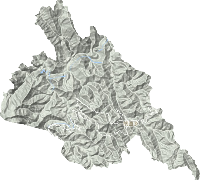 纳直乡地形地图