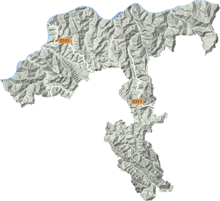 下老乡地形地图