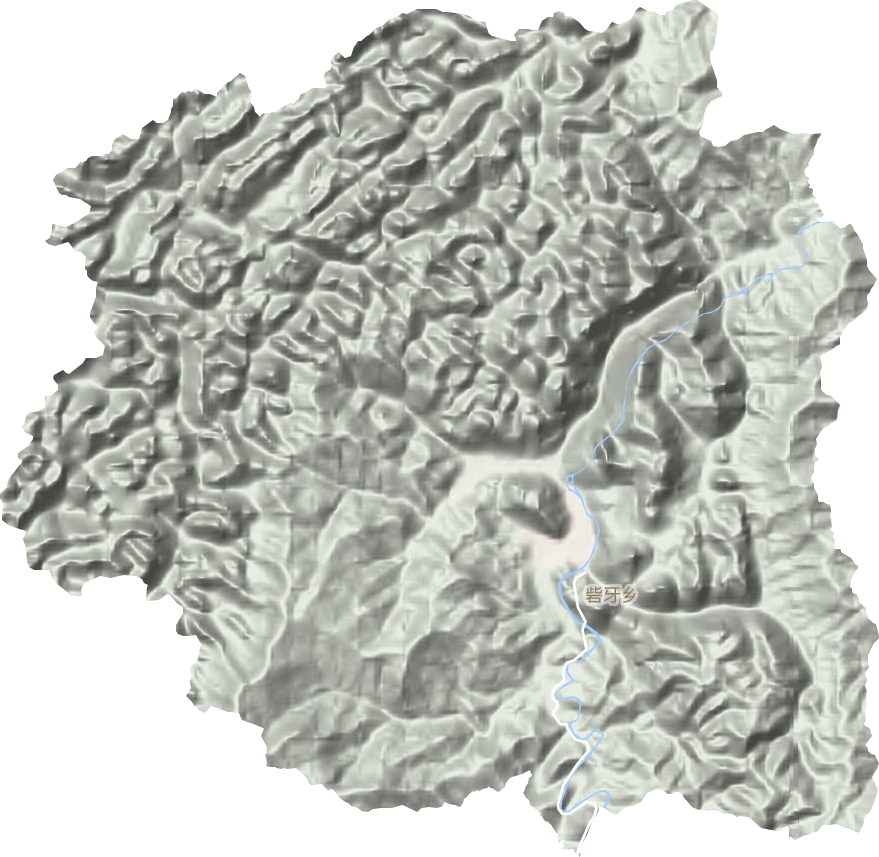 砦牙乡地形地图