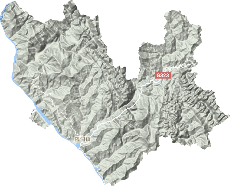 隘洞镇地形地图