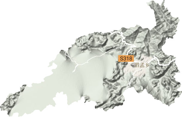 泗孟乡地形地图