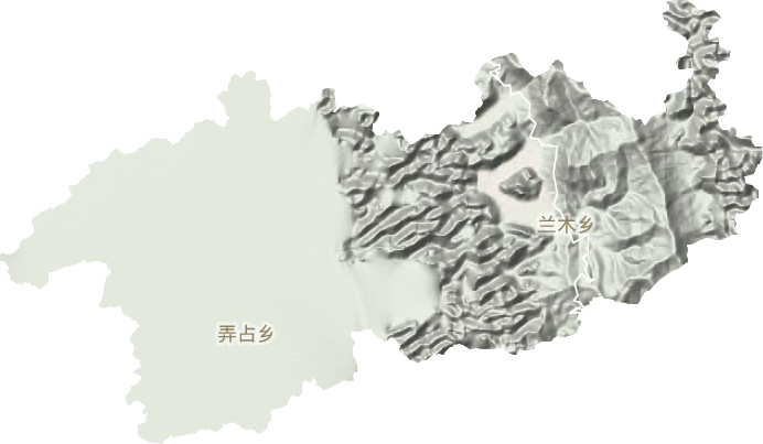 兰木乡地形地图