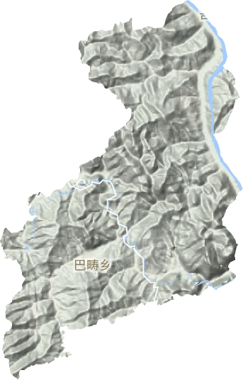 巴畴乡地形地图