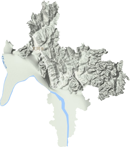 大同乡地形地图