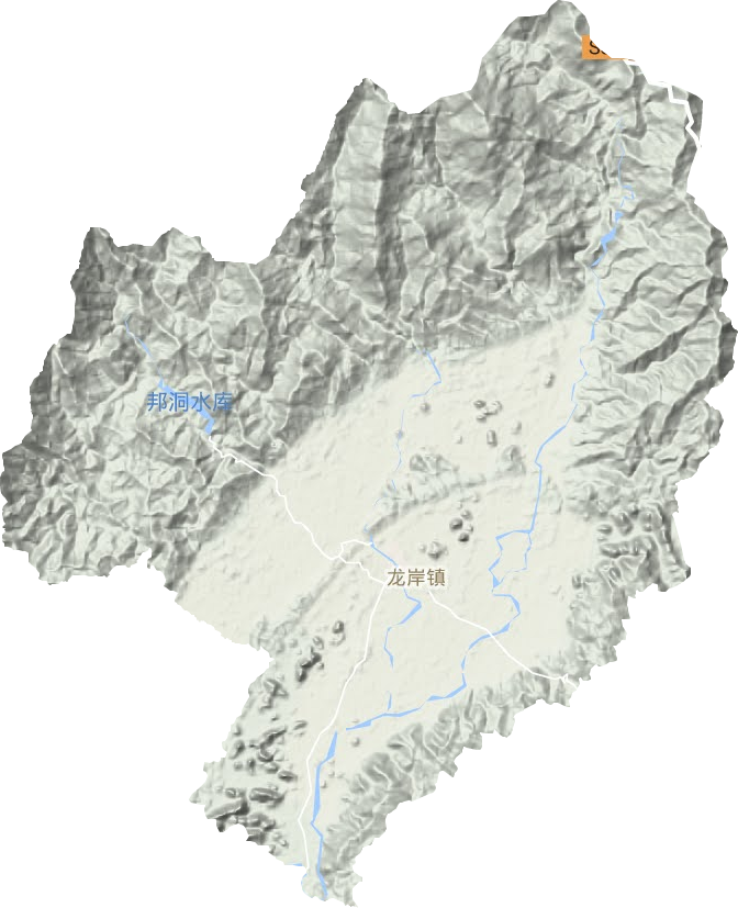 龙岸镇地形地图