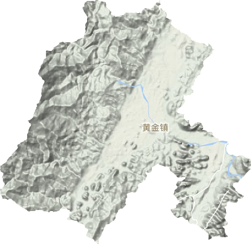 黄金镇地形地图