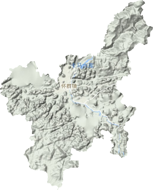 怀群镇地形地图