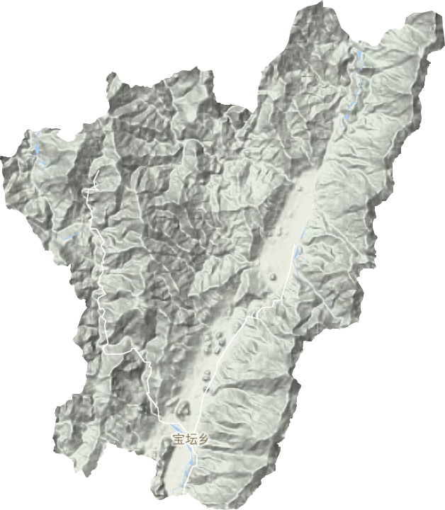 宝坛乡地形地图