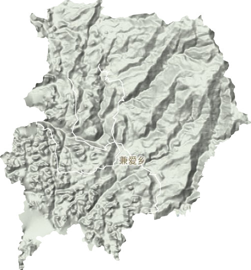 兼爱乡地形地图