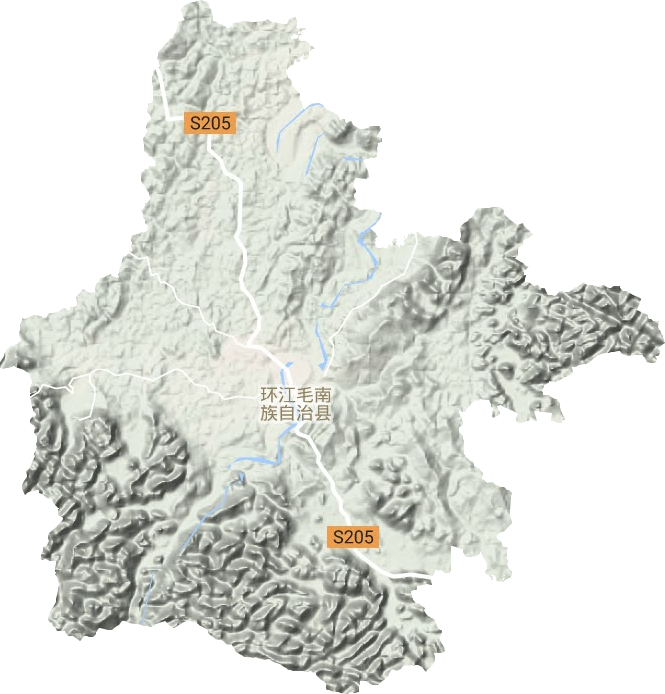 思恩镇地形地图