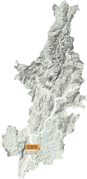 洛阳镇地形地图