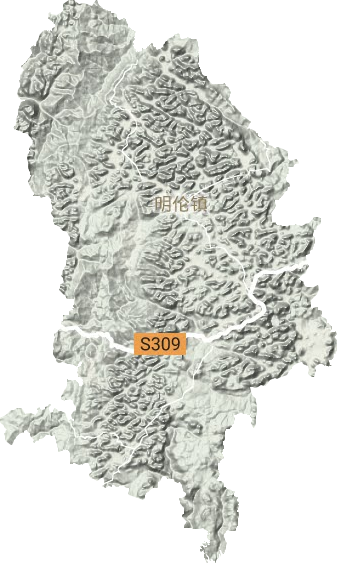 明伦镇地形地图