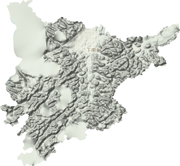 下南乡地形地图