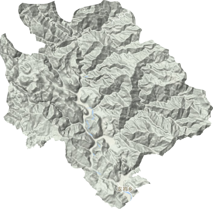 龙岩乡地形地图