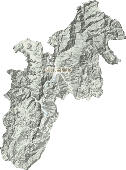 驯乐苗族乡地形地图