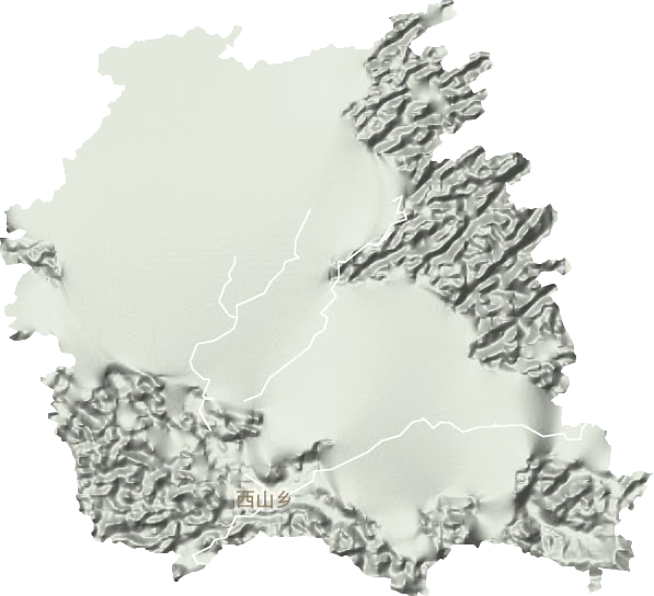 西山乡地形地图